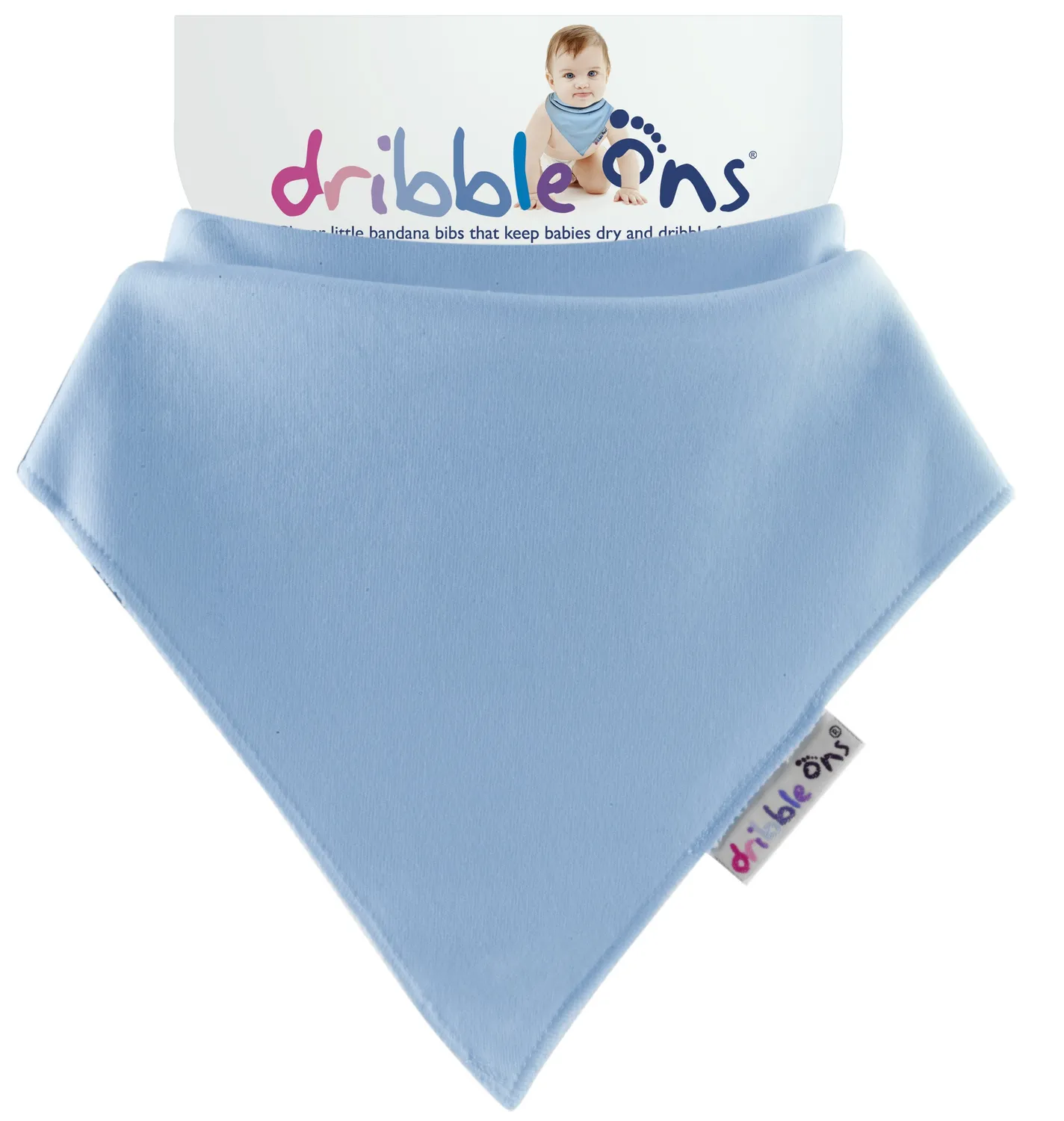 Sock Ons Dribble Ons Boys savlesmæk babyblå bandana