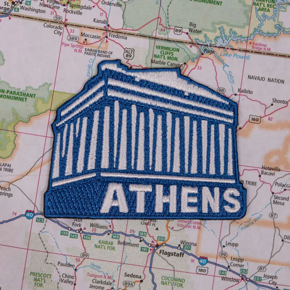 Vagabond Heart Athens strygemærke Akropolis 57x70 mm