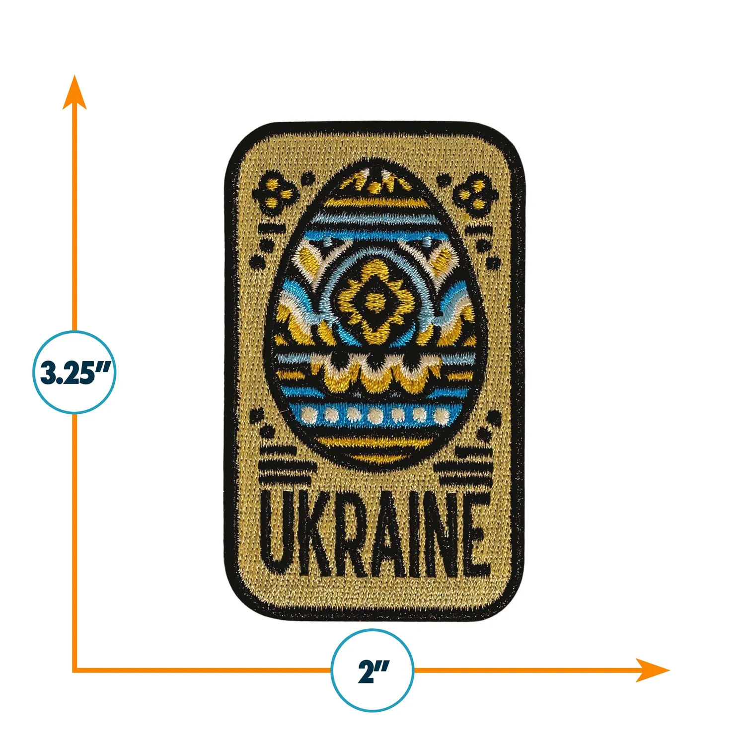 Vagabond Heart Ukraine strygemærke 83x51 mm broderet