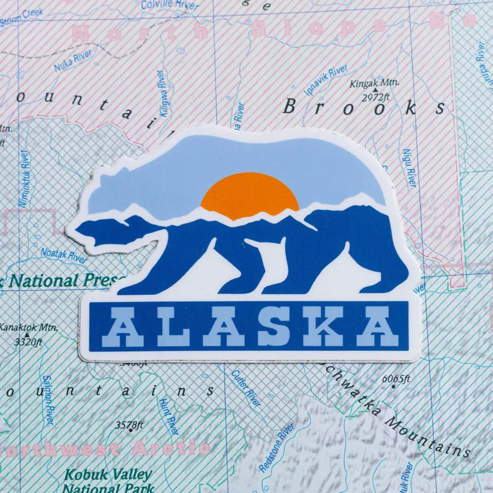 Vagabond Heart Alaska klistermærke bjørn vinyl