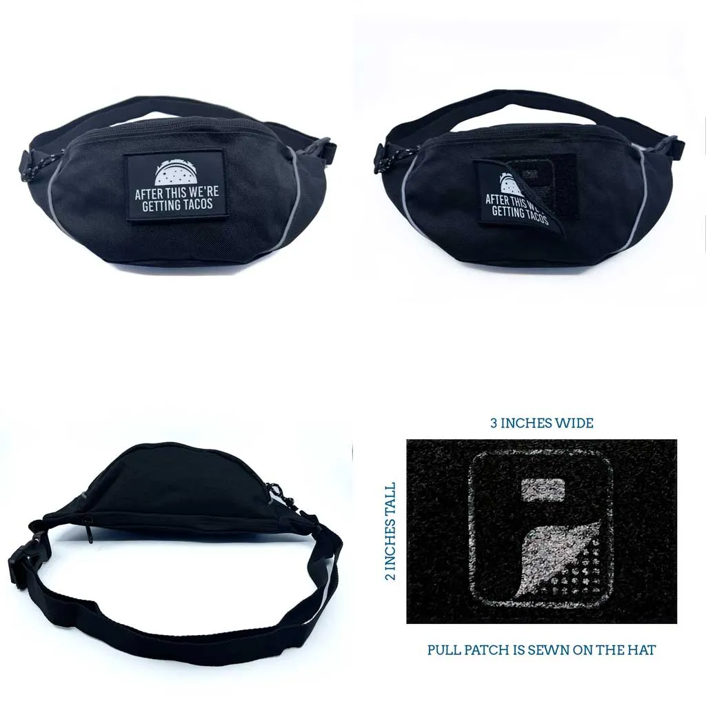 Pull Patch Fanny Pack mavebælte velcro sort crossbody