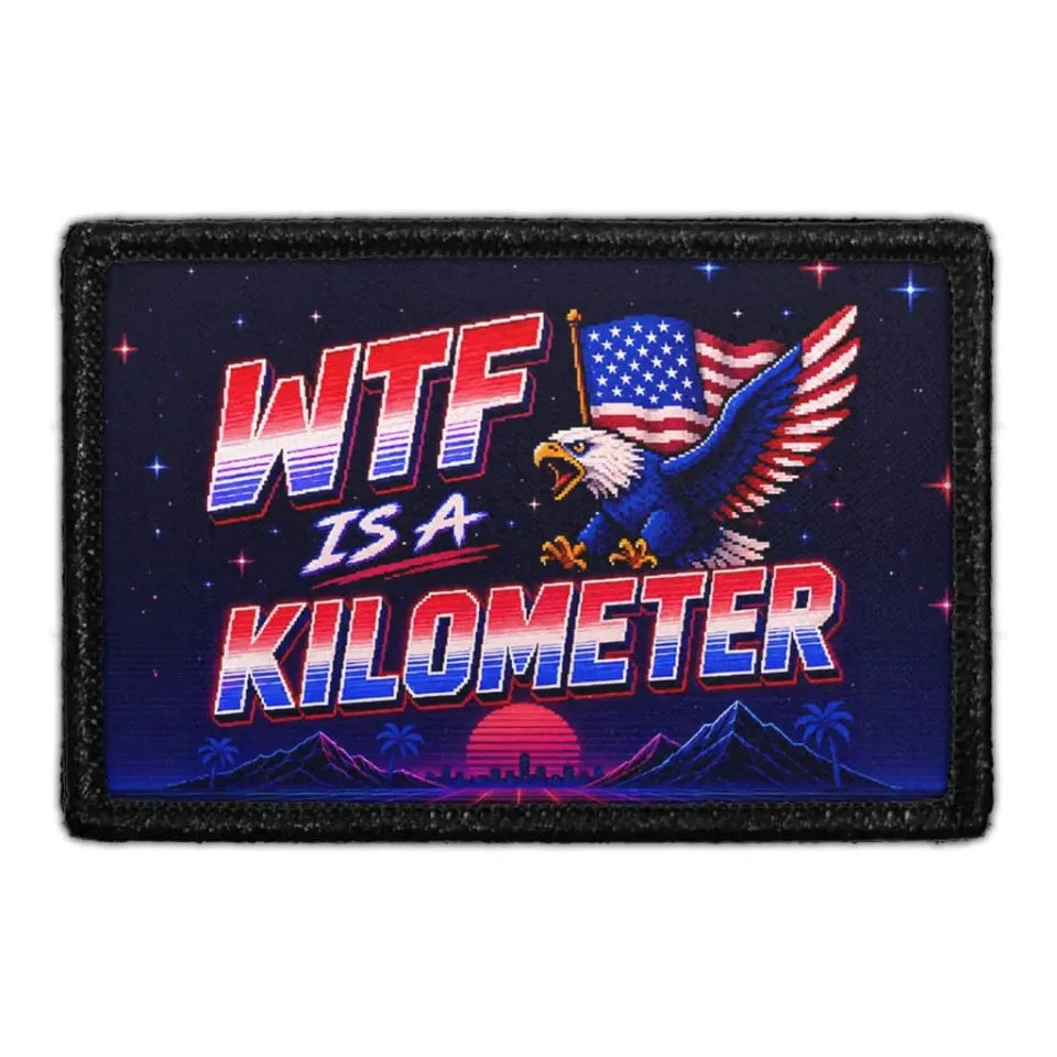 Pull Patch WTF Is A Kilometer patch med velcro – humor