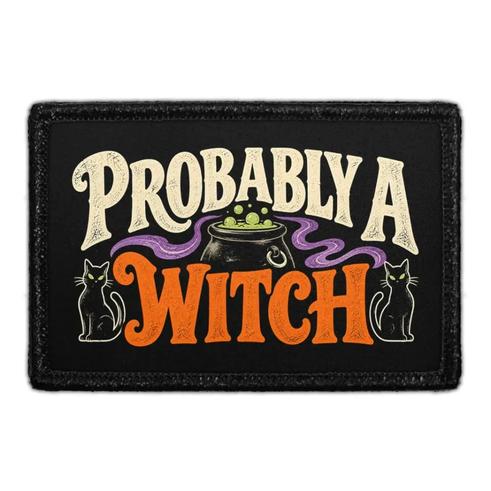 Pull Patch Probably A Witch patch med velcro halloween