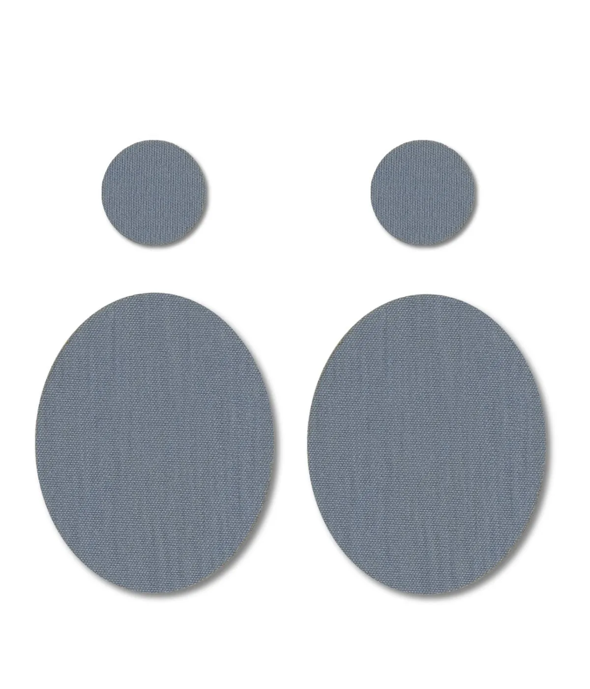 FabPatch Merino Grey strygelapper grå 4 stk uld