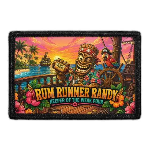 Pull Patch Rum Runner Randy tiki patch 3x2