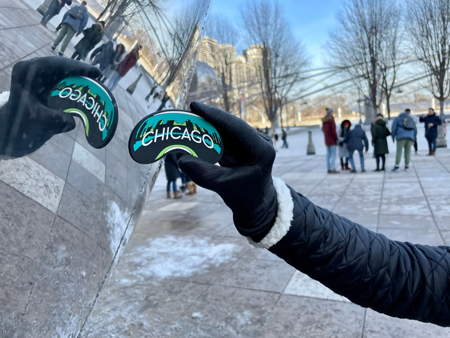 Vagabond Heart Chicago køleskabsmagnet Cloud Gate