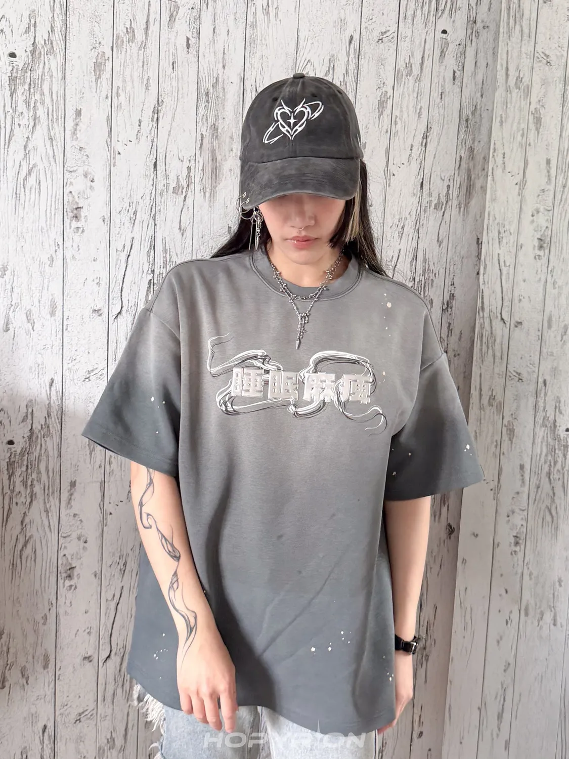Hopyrion Sleep Paralysis t-shirt oversize metallic