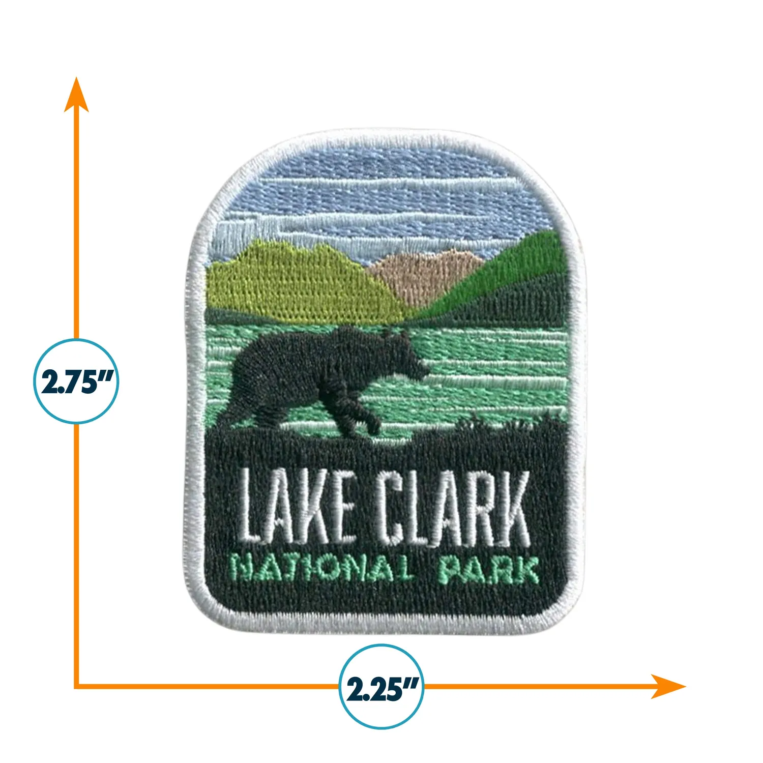 Vagabond Heart Lake Clark strygemærke 70x57 mm broderet