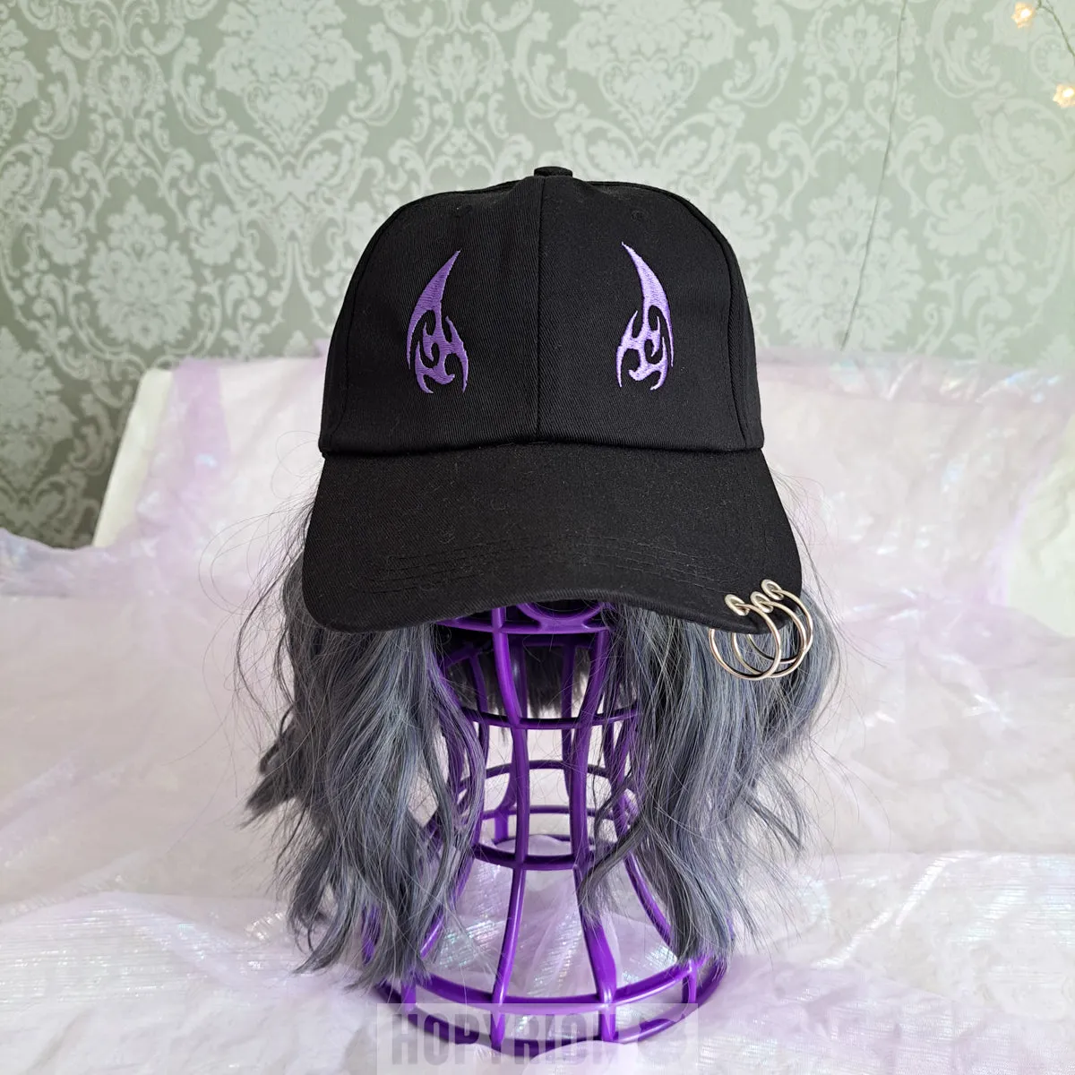 Hopyrion Devil kasket blå broderi unisex