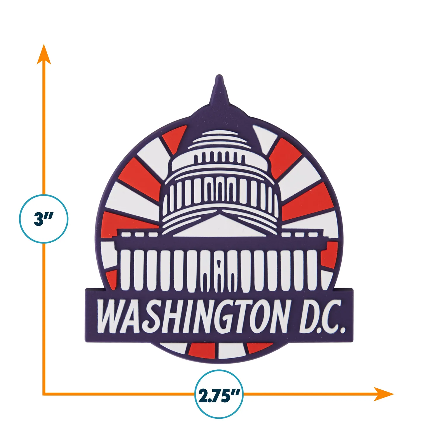 Vagabond Heart Washington DC køleskabsmagnet PVC 1 stk