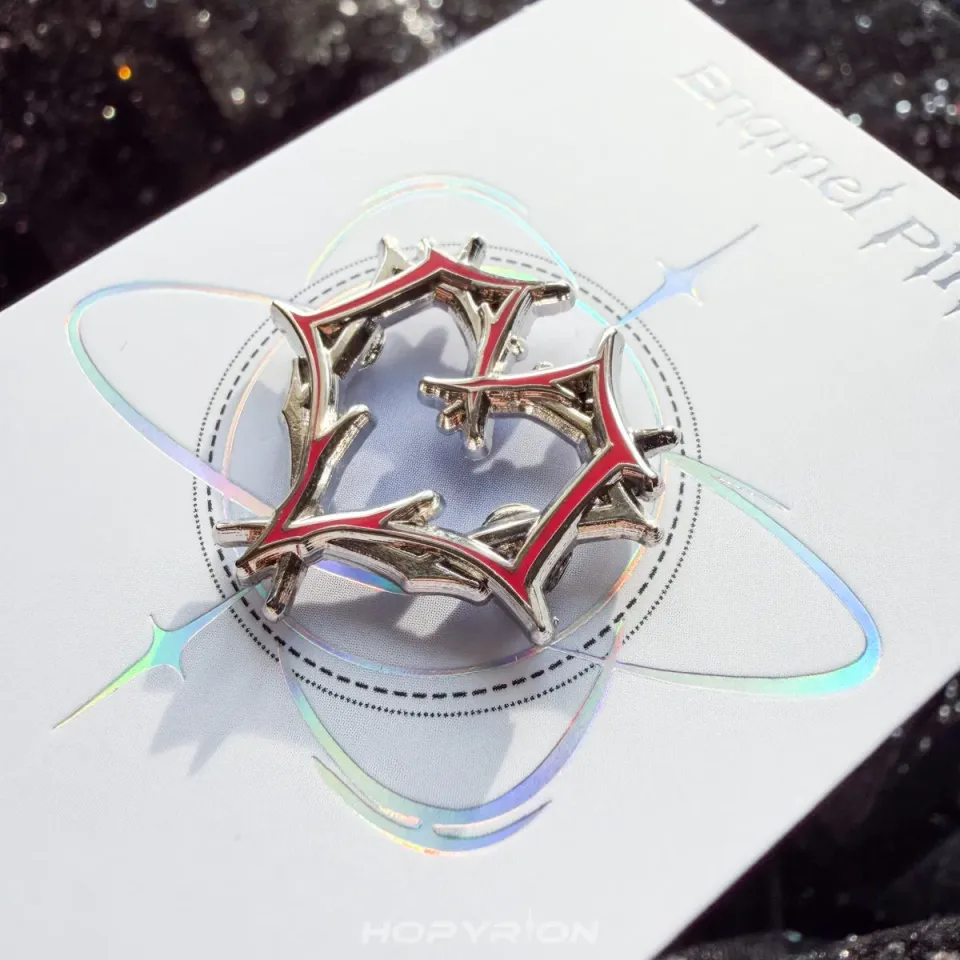 Hopyrion Obsidian Heart emaljepin 2 cm sort
