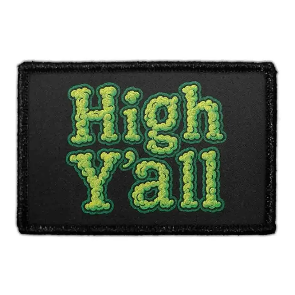 Pull Patch HIGH Y'ALL patch med velcro 76 mm