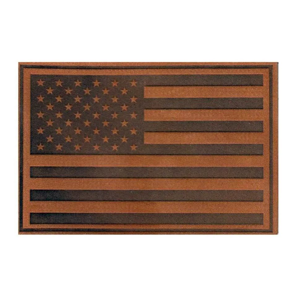 Pull Patch American Flag Leather patch læderlook