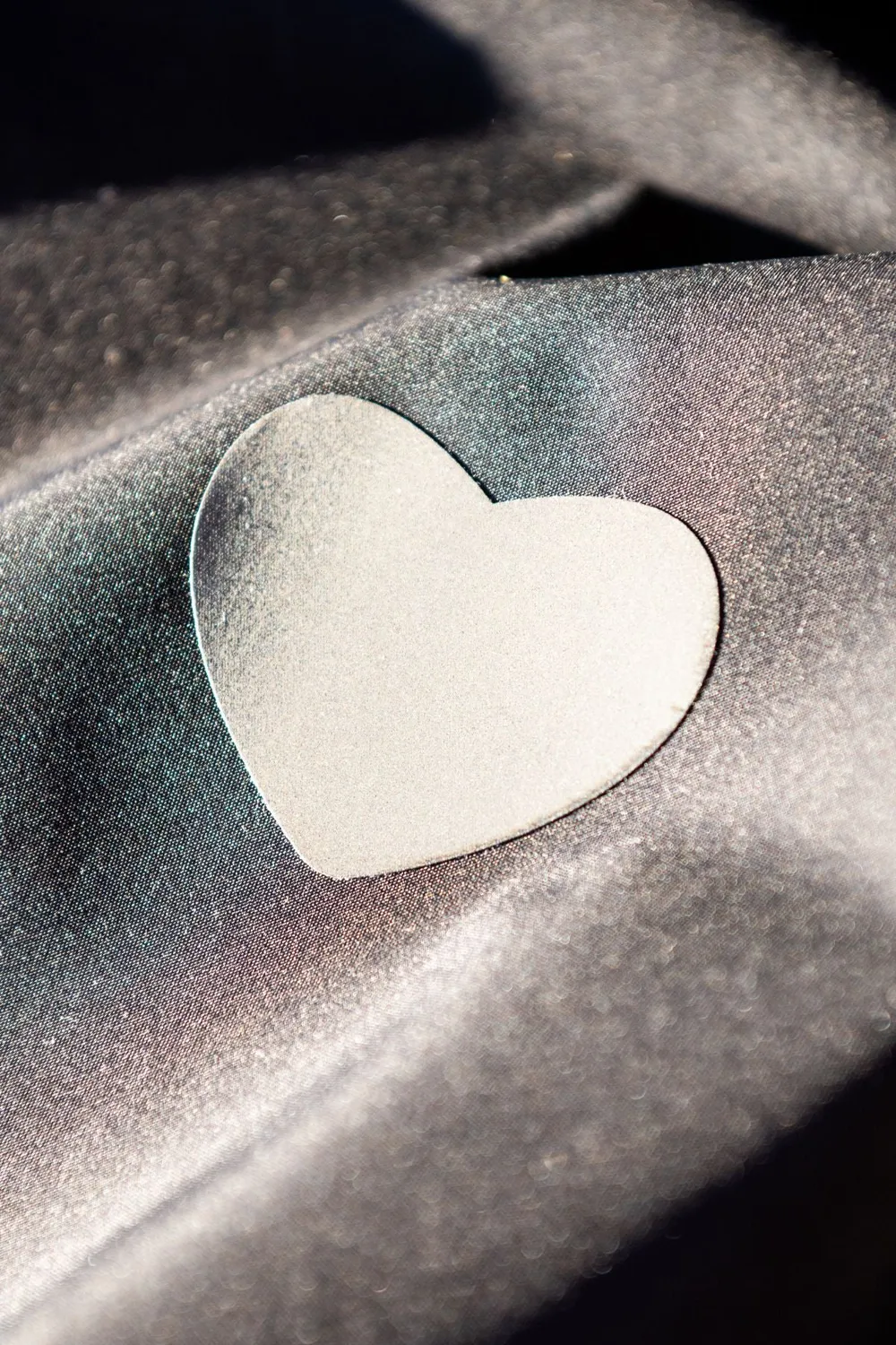 FabPatch Reflective Black Hearts lapper 3-pak sort