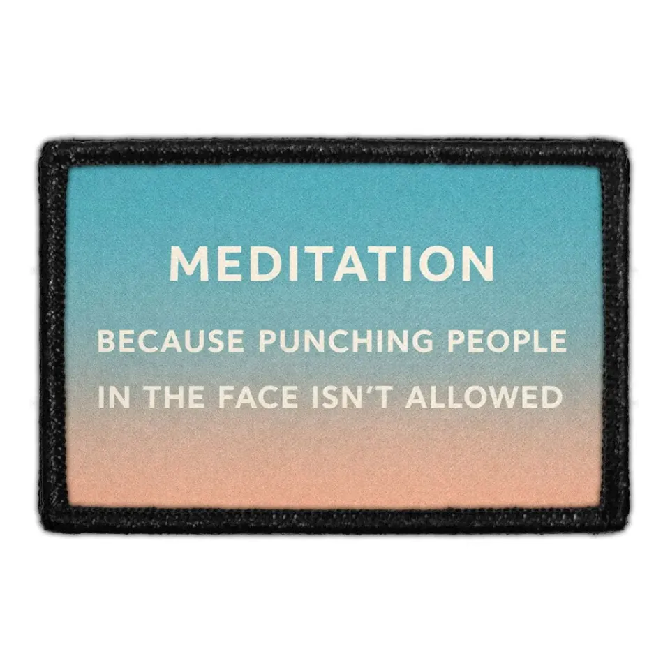 Pull Patch Meditation Punching patch velcro yoga humor
