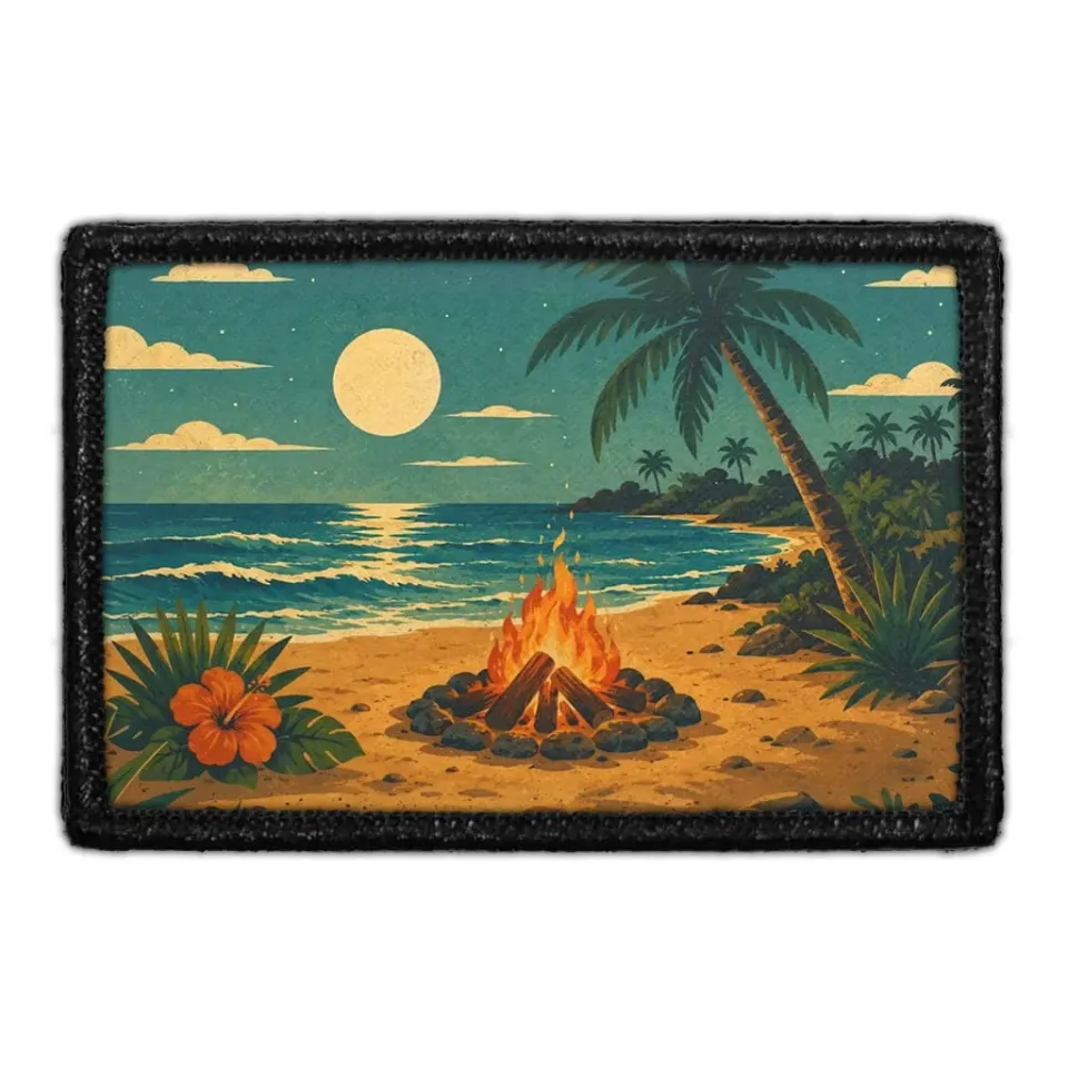 Pull Patch Moonfire patch 76x51 mm bålmotiv