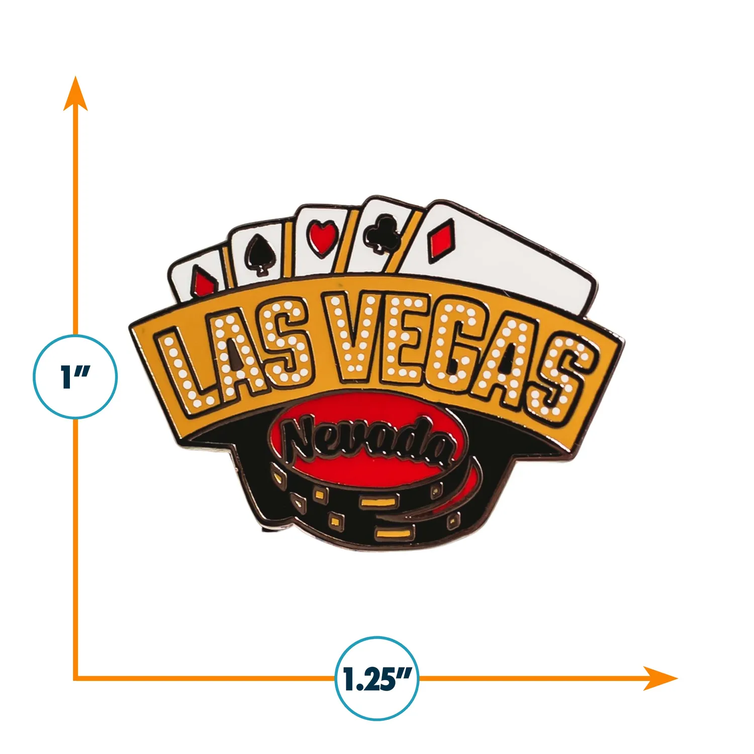 Vagabond Heart Las Vegas emaljepin spillekort