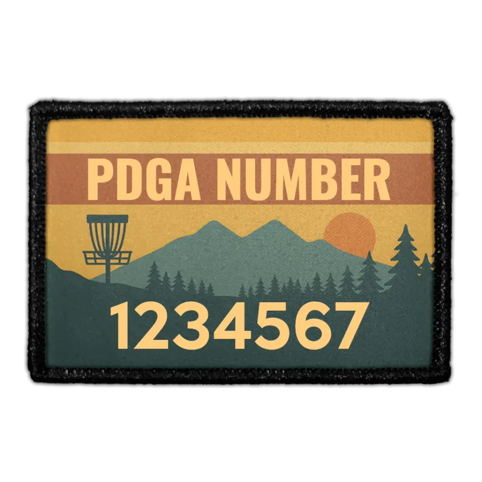Pull Patch PDGA Mountain Retro patch custom 3x2
