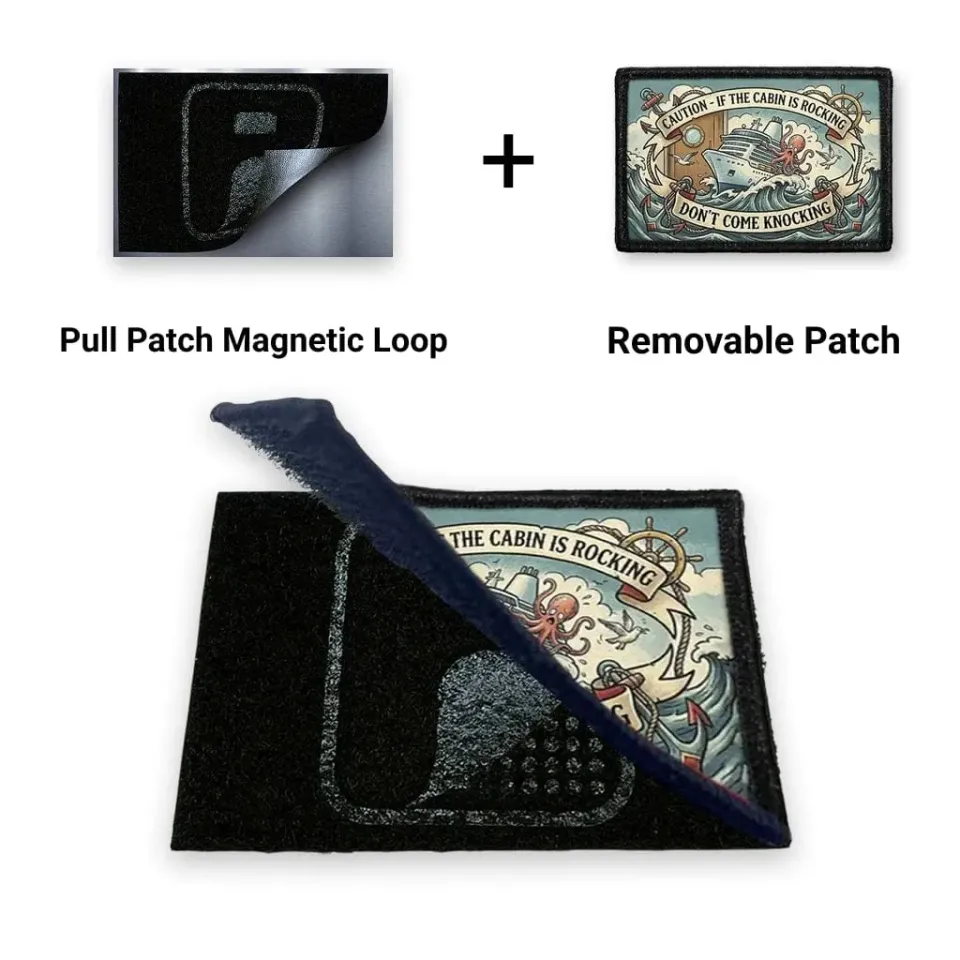 Pull Patch Cabin Rocking patch magnet 3x2
