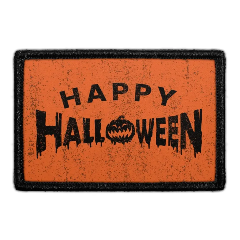 Pull Patch Happy Halloween patch velcro tekst