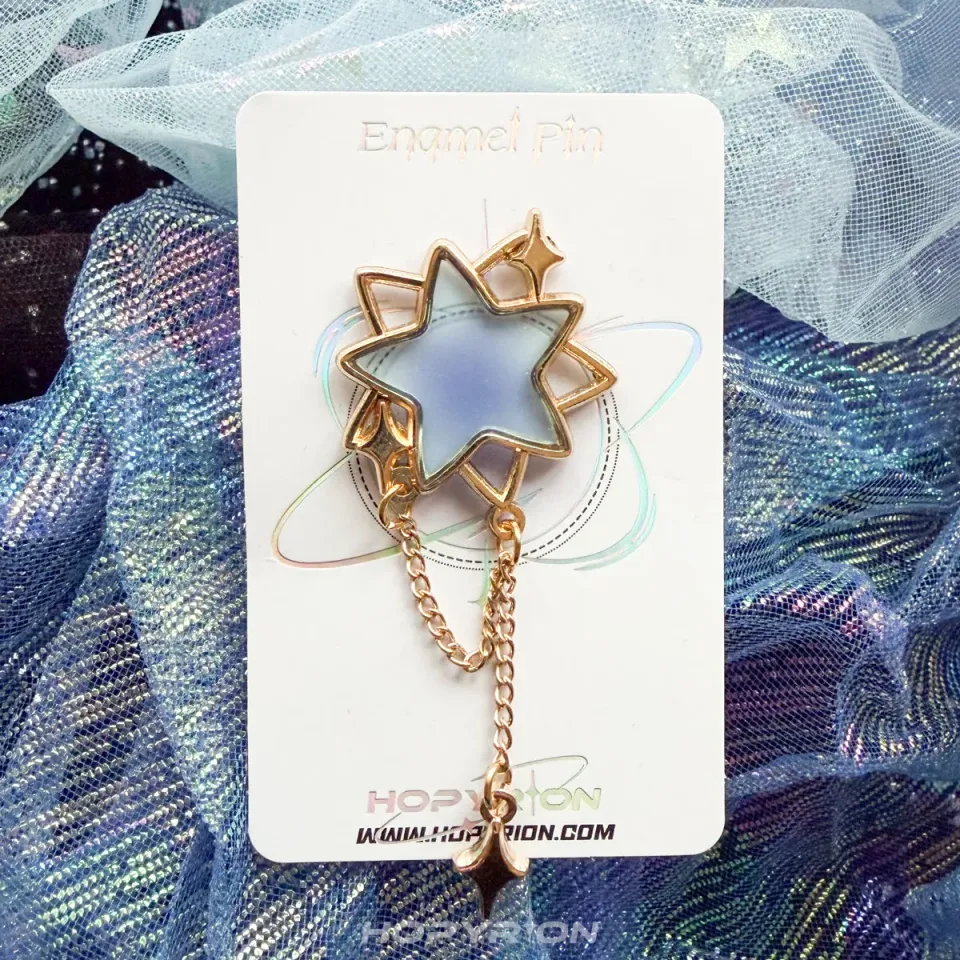 Hopyrion Starseeker emaljepin 4 cm guld