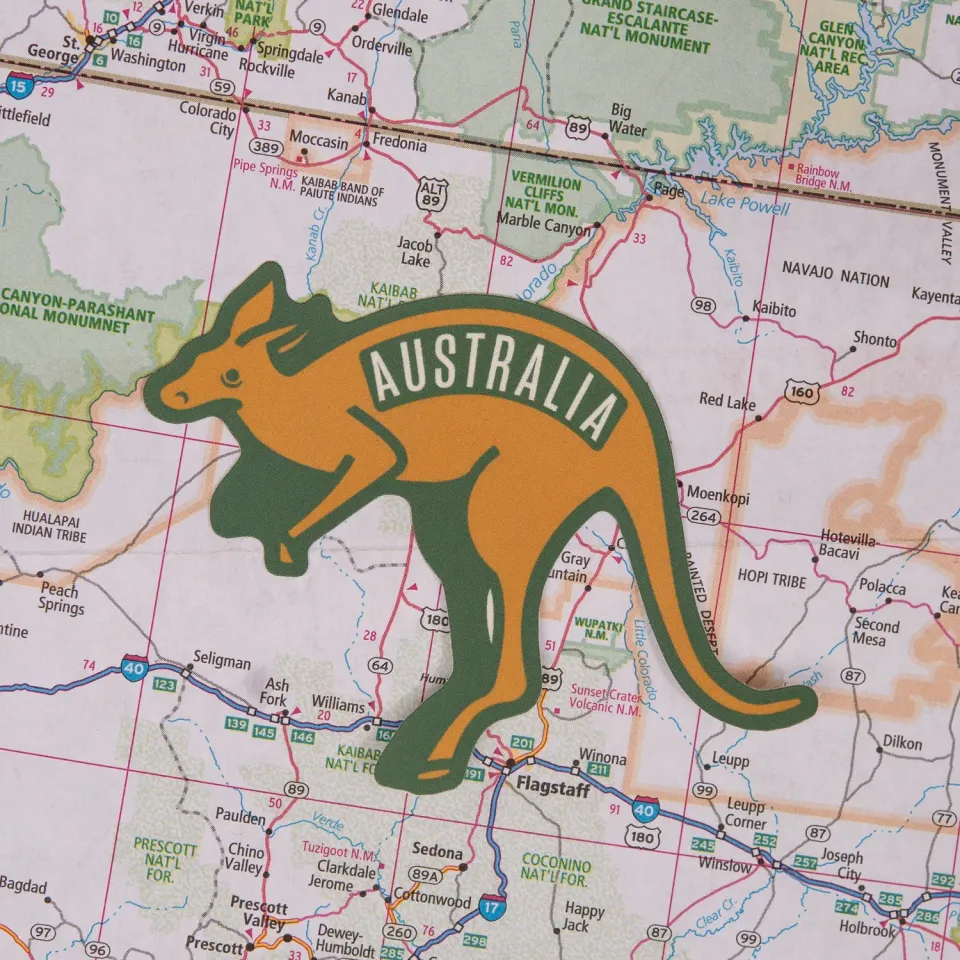 Vagabond Heart Australia klistermærke kænguru souvenir
