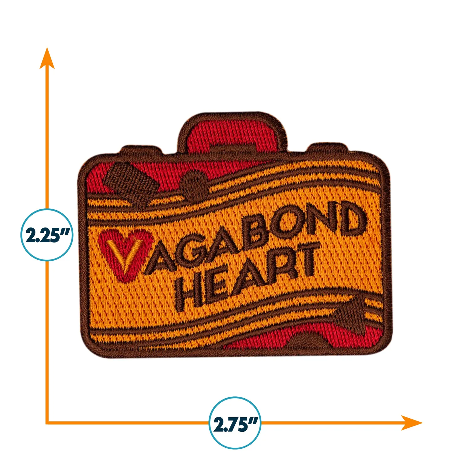 Vagabond Heart Wanderer strygemærke broderet