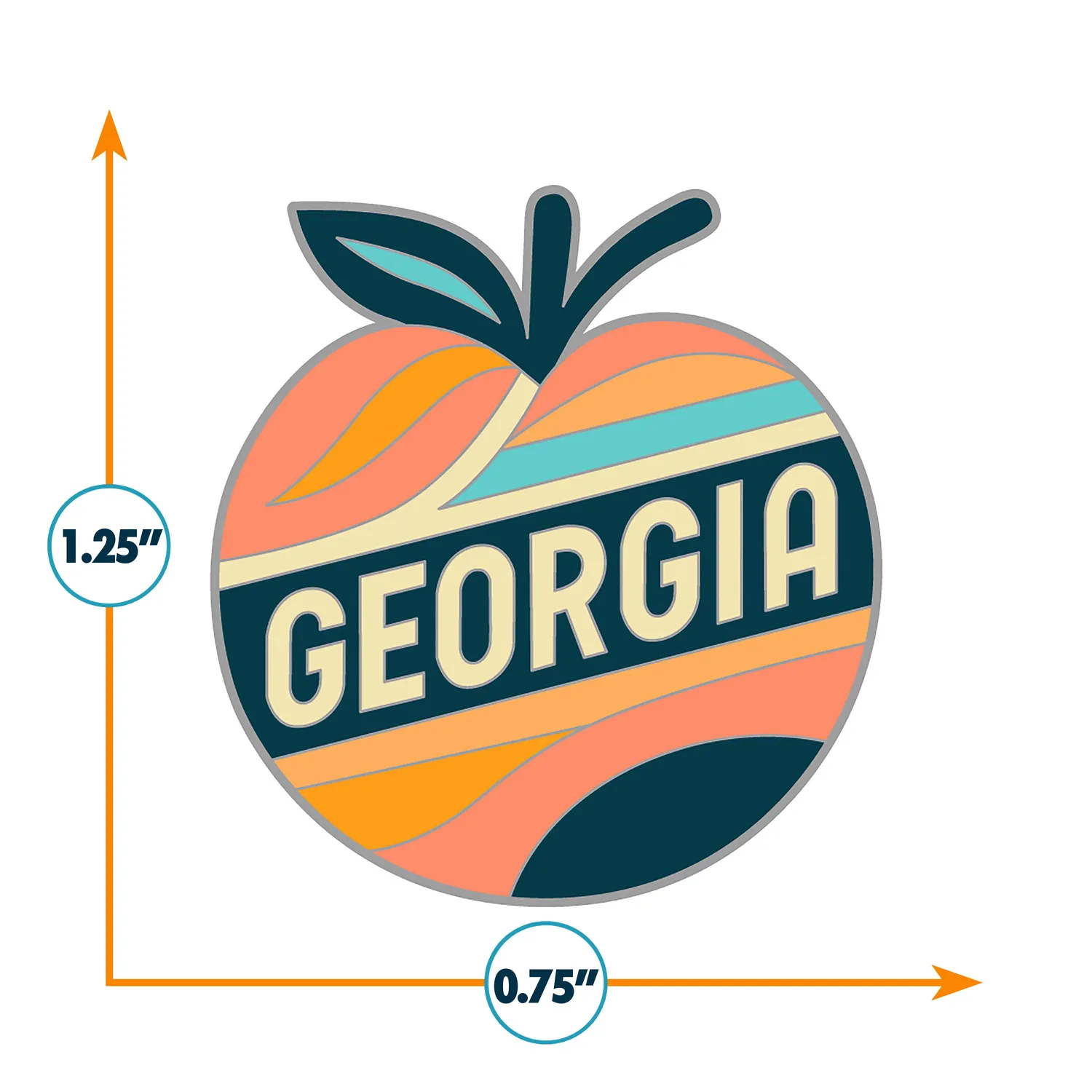 Vagabond Heart Georgia emalje pin USA