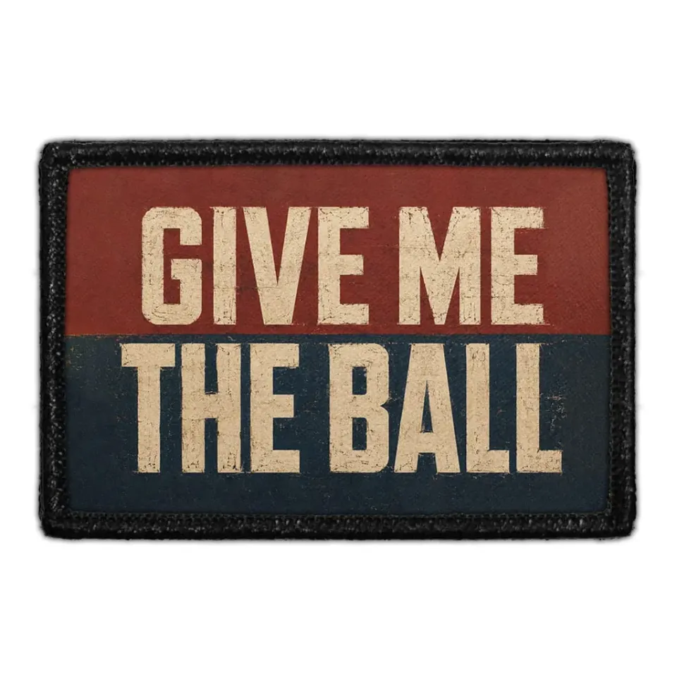 Pull Patch Give Me The Ball patch med velcro – fodbold