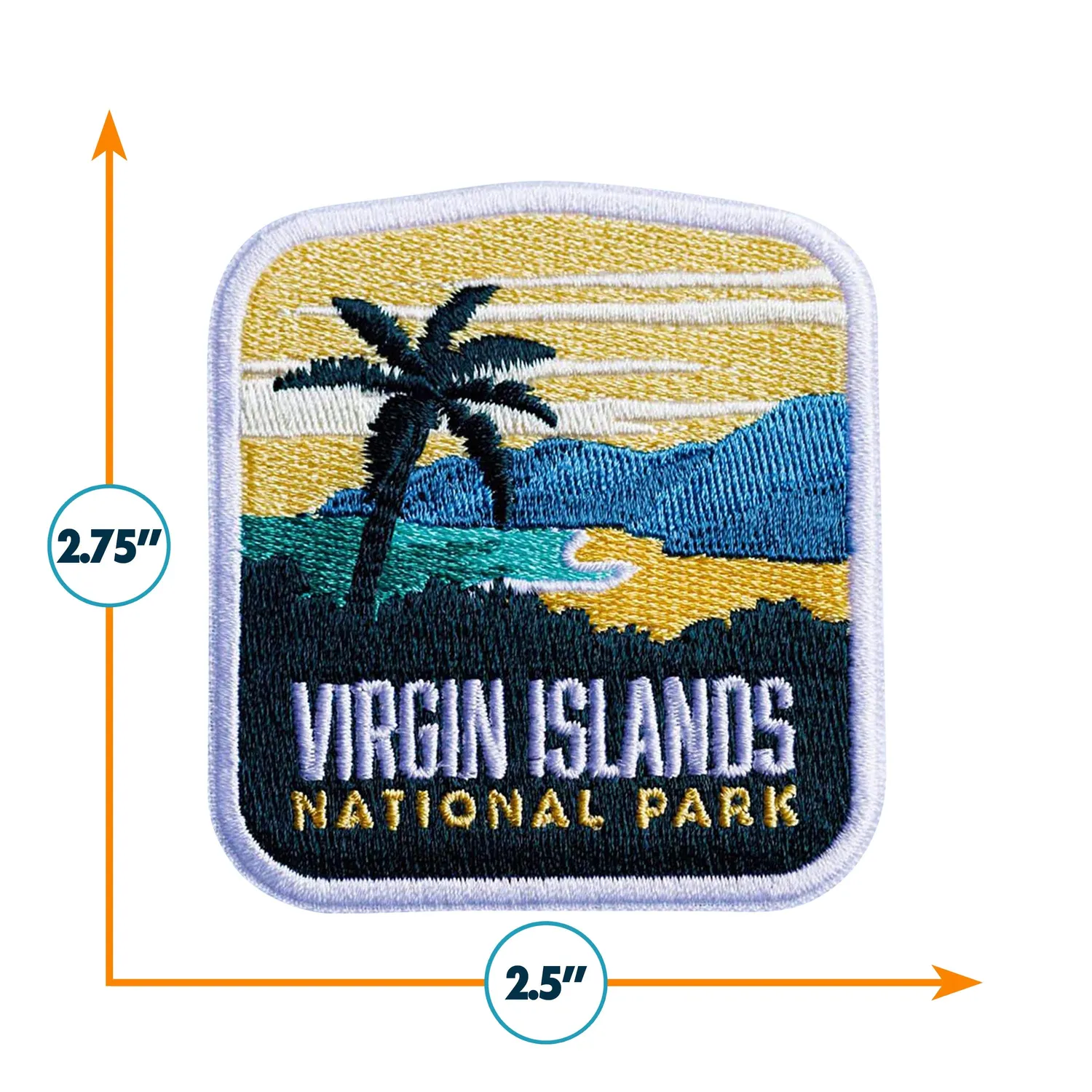 Vagabond Heart Virgin Islands patch nationalpark broderet
