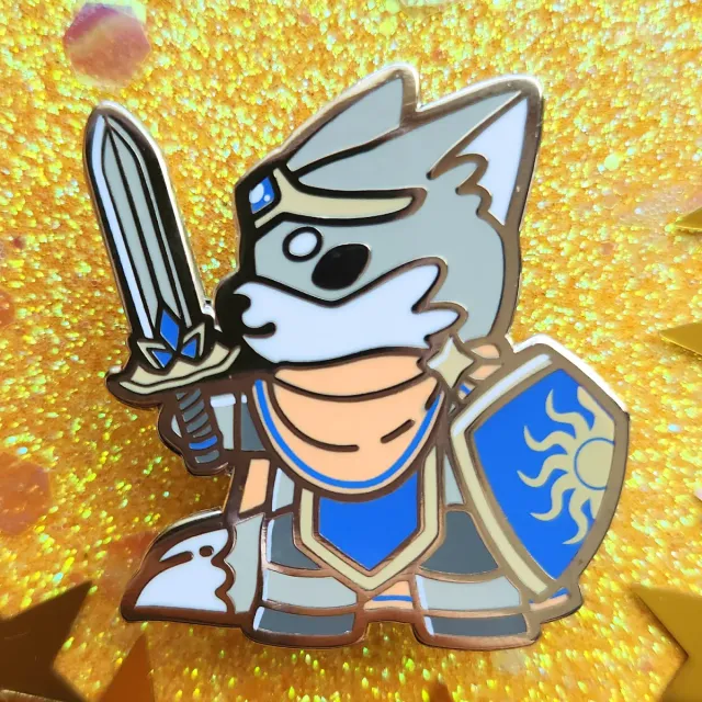 Appleminte RPG Paladin pin emaljenål sort 38 mm