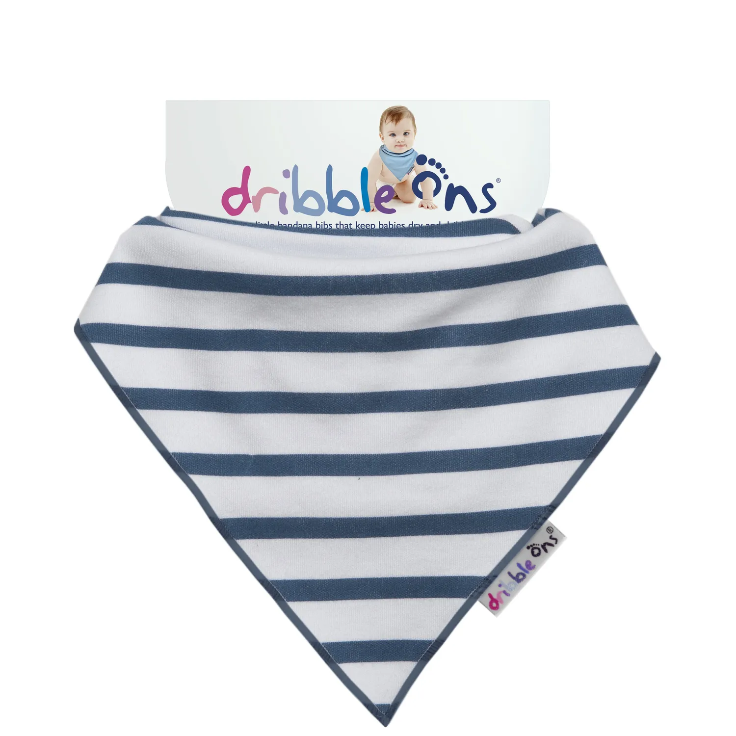 Sock Ons Dribble Ons Boys savlesmæk babyblå bandana