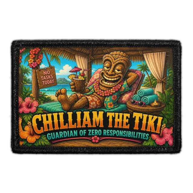 Pull Patch Chilliam the Tiki patch velcro 3x2 tommer