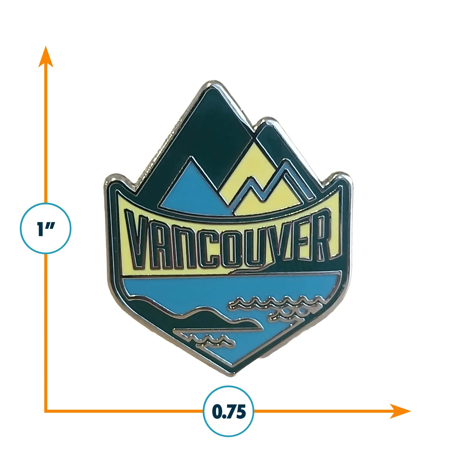 Vagabond Heart Vancouver pin hård emalje 25 mm