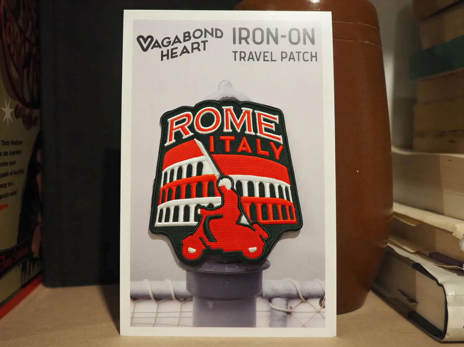 Vagabond Heart Rome Italy patch 7,6x7 cm strygemærke