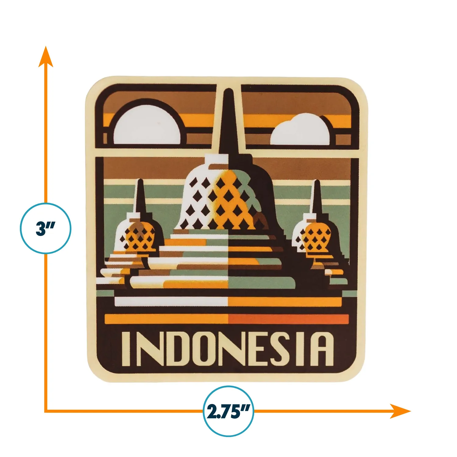 Vagabond Heart Indonesia klistermærke tempel motiv